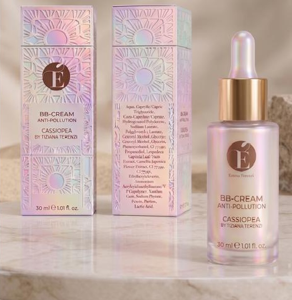 BB Cream Anti-Pollution 30 ml glass dropper with its pink embossed box, new É Emma Terenzi packaging
